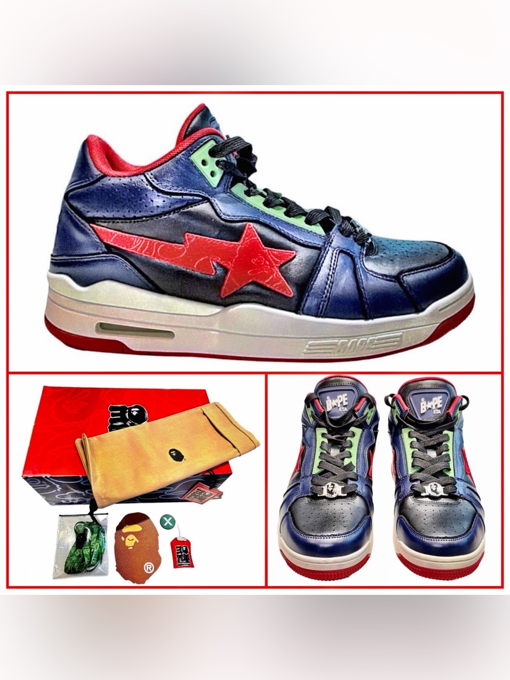BAPE Men’s Clutch Sta 30th Anniversary Sneakers | US 9.5 | All Accessories